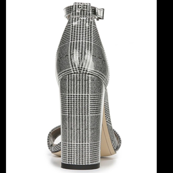 Sam Edelman Yaro Pewter Plaid Heels 